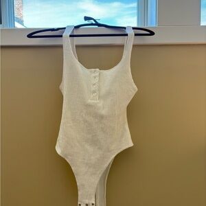 Cozy Cream Ribbed Kids Bodysuit